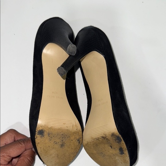 Nine West Black Peep Toe Heels - Picture 10 of 13